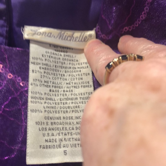 Jona Michelle. Beautiful purple dress  size 5 - Picture 4 of 7